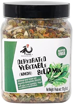 YUHO Ramen Toppings Dehydrated Dried Kimchi Vegetable Flakes All Natural Gluten Free & Allergen Free 6 OZ