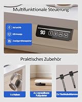 Devoko Elektrisch Höhenverstellbarer Schreibtisch 140 x 60cm,Weiß – Ansicht 5