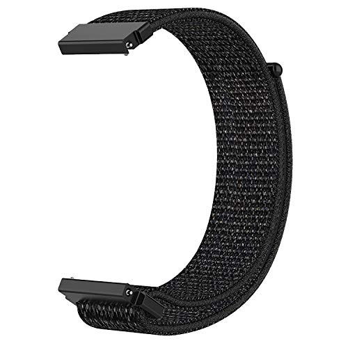 Image of ACM Watch Strap Nylon Soft Loop 20mm Compatible with Huami Amazfit Gts 2 Mini Smartwatch Sports Band Black