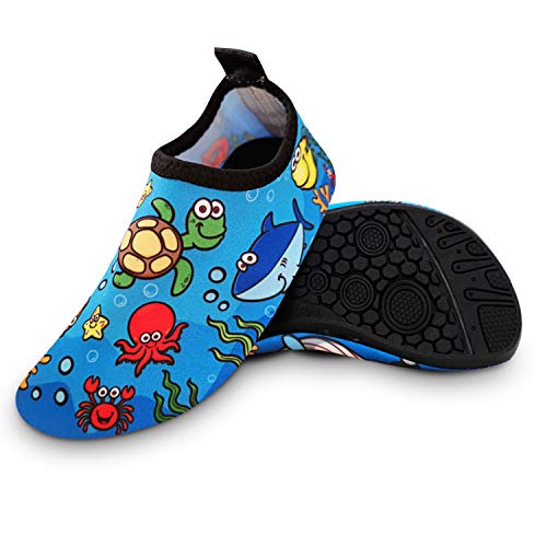 Image of Bigib Toddler Kids Swim Water Shoes Quick Dry Non-Slip Water Skin Barefoot Sports Shoes Aqua Socks for Boys Girls Toddler