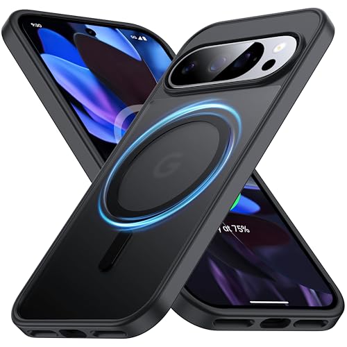 Image of [NO.1 Magnetic for Google Pixel 10 Pro XL Case with MagSafe [Military Shockproof][Translucent Matte][Anti-Fingerprint] Soft Silicone Bumper for Google Pixel 10 Pro XL Phone Case Slim,Black