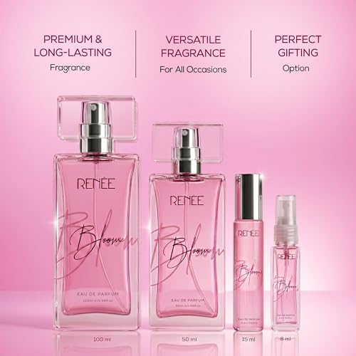 Image of RENEE Bloom Eau De Parfum 100Ml | Premium Long Lasting Luxury Perfume Liquid| Notes Of Almond, Unisex Adult, Scent For All Occasions