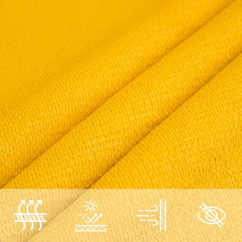 Vidaxl Vela Parasole 160 G/M² Rettangolare Giallo 5X6 M In Hdpe, Vela Ombreggiante, Ombra Da Patio, Tettoia Ombreggiante, Vela Da Giardino, Tettoia - 8