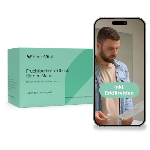 HomeVital Fruchtbarkeitstest für Männer für Zuhause - Spermatest bei...