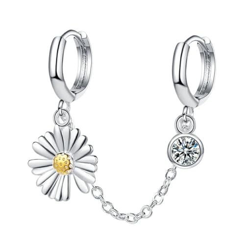 Boucles d'oreilles fleurs pendantes légères anti-irritation