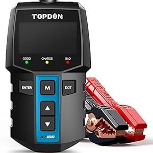 TOPDON BT100 Autoaccutester, 12 V accutester met 100-2000 CCA batterijtest, zwengeltest, laadsysteem, test voor auto…