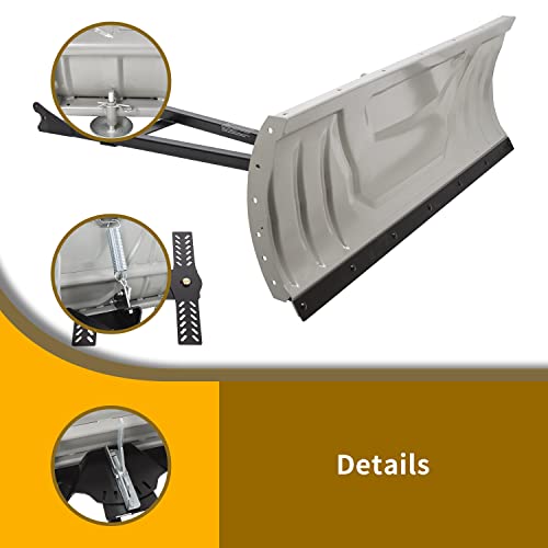 KUAFU Snow Plow Blade Universal Kit Steel Adjustable 48" Complete Universal Kit Package Compatible with ATV Honda Kawasaki Polaris Aeon Crossland Arctic-Cat Alterra (You Will get 2 Packages)
