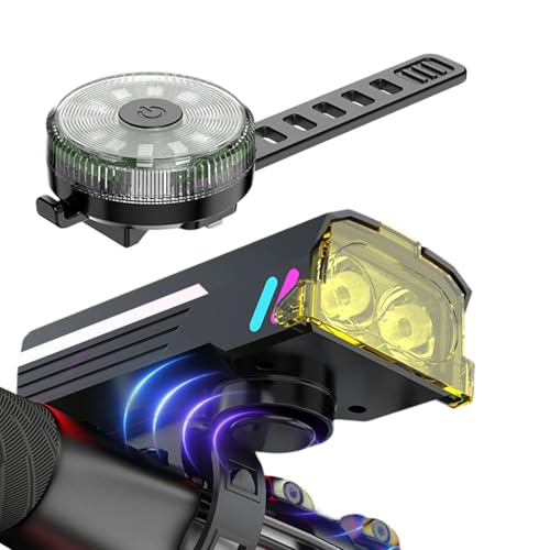Luces LED para bicicleta | Super brillante e impermeable para la seguridad | Conjunto de faros y luces traseras LED de bicicleta | para adultos hombres mujeres Scooter VAE Montaña Road Ciclismo