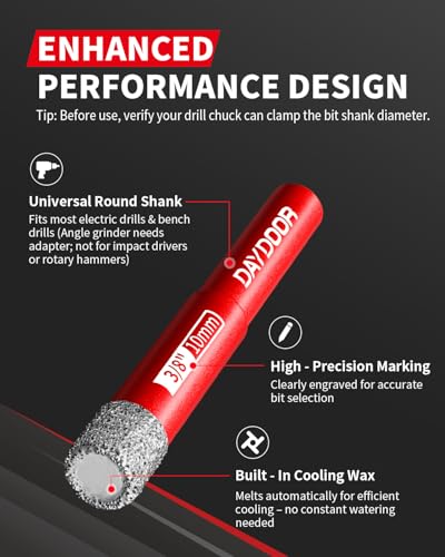 DAYDOOR Dry Diamond Drill Bit Set