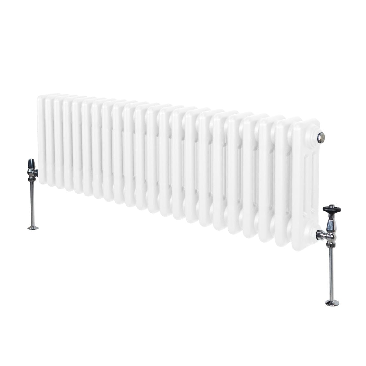 Monstershop Traditional 3 Column Radiator 300 x 1012mm White Steel
