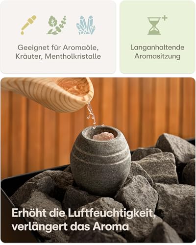 Praknu Sauna Verdampferschale Granit - Saunaei Aromaschale - Sauna Zubehör – Ansicht 5