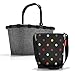 Produktbild Set aus reisenthel Carrybag BK und reisenthel Shoulderbag HY, Einkaufskorb mit Kleiner Umhängetasche, Twist Silver + dots
