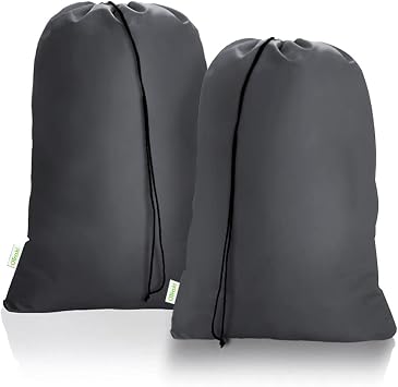OTraki 2 Pack Laundry Bag Extra Large 28x45 Inch Drawstrings Laundry Hamper Liner Storage Bag XL Dirty Clothes Organizer Heavy Duty Laundry Bag for Home, Travel, Camping Grey
