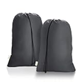 OTraki 2 Pack Laundry Bag Extra Large 28x45 Inch Drawstrings Laundry Hamper Liner Storage Bag XL Dirty Clothes Organizer Heavy Duty Laundry Bag Don't Drying, Melting 140-176℉ (Grey)