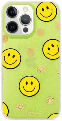 Sonix Phone Case for iPhone 13 Pro Max / 12 Pro Max | 10ft Drop Tested | Neon Smiley Yellow