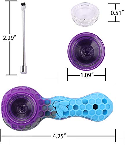 Portable Silicone Tools Set with Screen Filters (Purple and Black Set)