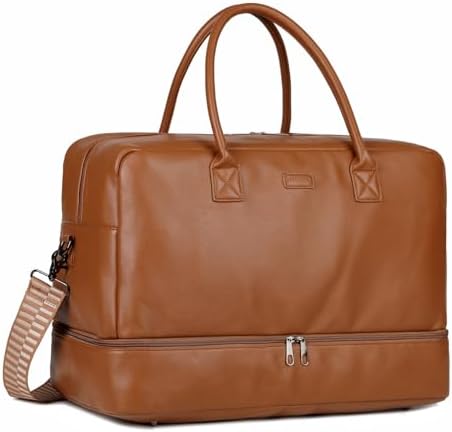 Leather Weekender Bag for Women... Leather Weekender Bag for Women...