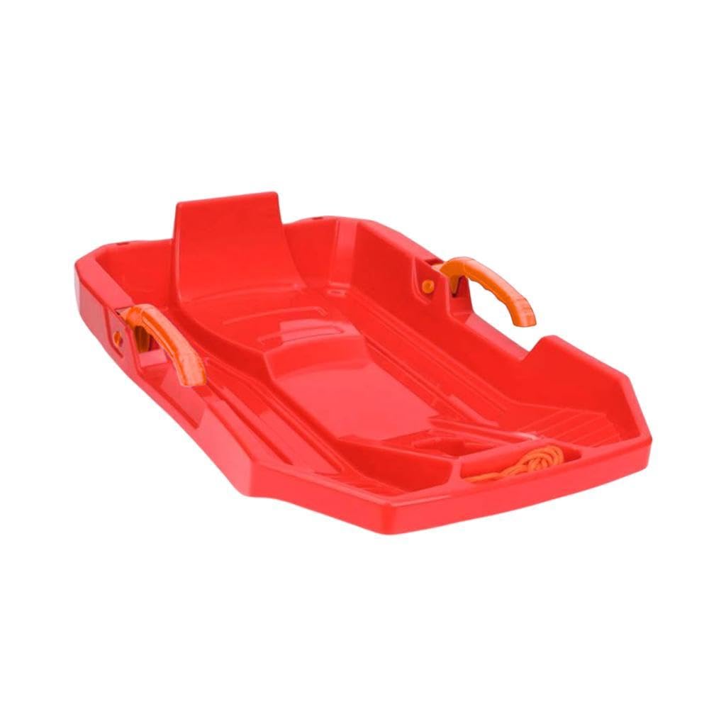 TISHITA Luge pour Enfant Sled de Descente Toboggan avec Freins Corde de Traction en PP Résistant Adapté à L'Utilisation par Les Enfants pour Le Jeu d'hiver Le