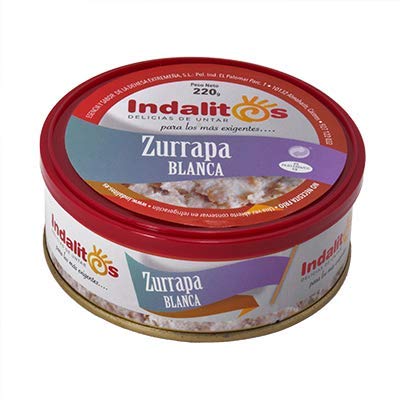 INDALITOS - Bandeja de 5 latas de Zurrapa Blanca 250 gr