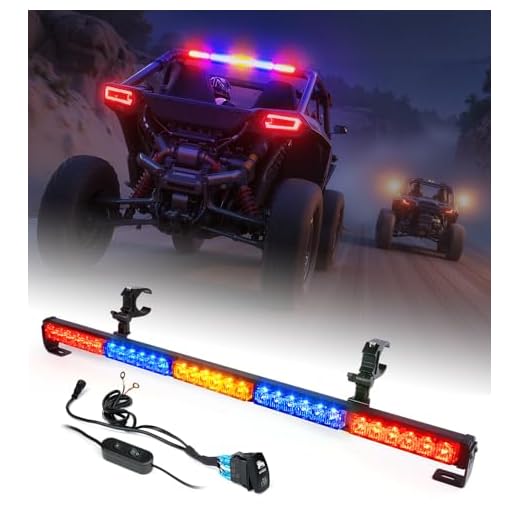 Lupar 30'' UTV LED Chase Light Bar w/ 1.75''-2'' Roll Cage Mount Bracket