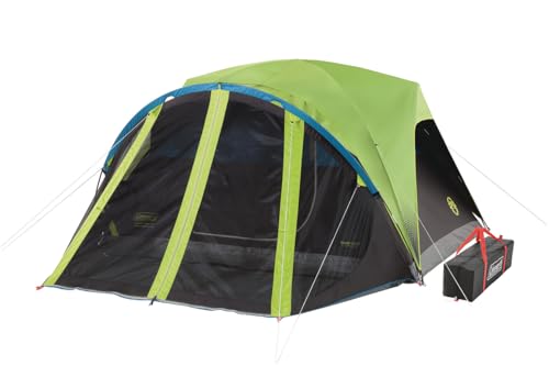 Coleman Carlsbad Dark Room Tent with Screened Porch, 4/6 Person Tent Blocks 90% of Sunlight to Keep Inside Cool, Weatherproof Shelter with Easy Setup, Made of PFAS-Free Materials