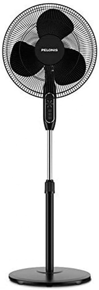 PELONIS 16'' Pedestal Remote Control, Oscillating Stand Up Fan 7-Hour ...