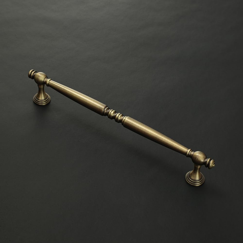 Antique Brass Cabinet Pulls, Solid Brass Drawer Pulls, Kitchen Door Handles, Handles for Cabinets and Drawers (4, Bronze, 223mm/8.78in)