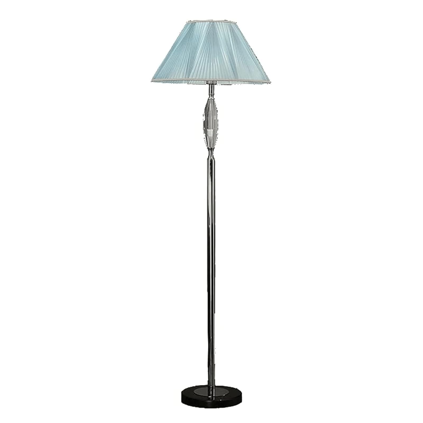 Elegante vloerlamp kristallen decoratie blauwe eenvoudige staande lamp met zwarte marmeren voet hoge paal lamp decor hoge lampen