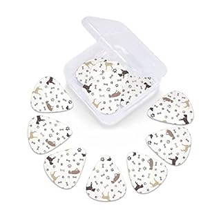 Lot de 12 médiators uniques pour guitare basse électrique et acoustique Motif pattes de chien - Les Beatles, Paul McCartney, John Lennon, RIngo Starr, George Harrison Lot de 12 médiators uniques pour guitare basse électrique et acoustique Motif pattes de chien – Image 6