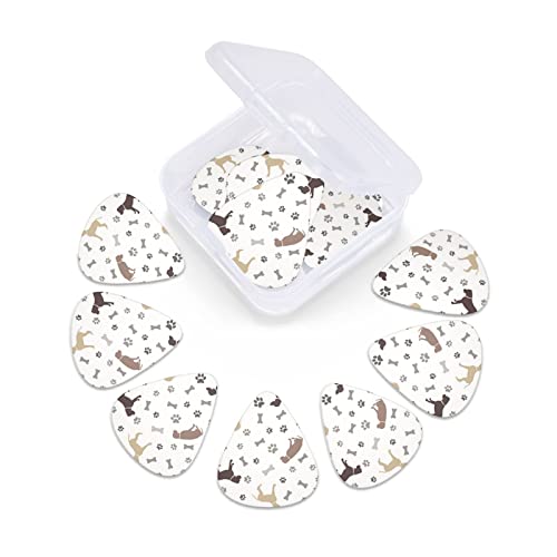 Lot de 12 médiators uniques pour guitare basse électrique et acoustique Motif pattes de chien - Les Beatles, Paul McCartney, John Lennon, RIngo Starr, George Harrison Lot de 12 médiators uniques pour guitare basse électrique et acoustique Motif pattes de chien – Image 7