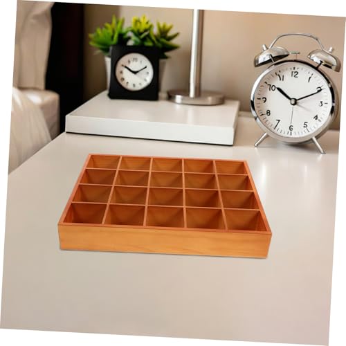 Image of 20 Compartment Wooden Storage Box Stable Practical Underwear Storage Case Socks Organizer Sundries Container Storage Box for Socks Panties