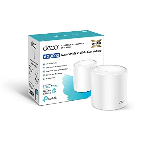 TP-Link Deco X50 AX3000 Whole Home AI-Driven Mesh Wi-Fi 6 System
