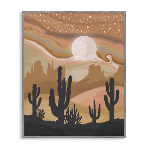 Cactus Canyon Lunar Borealis Landscape, 24 x 30 Inch Framed Giclée Print