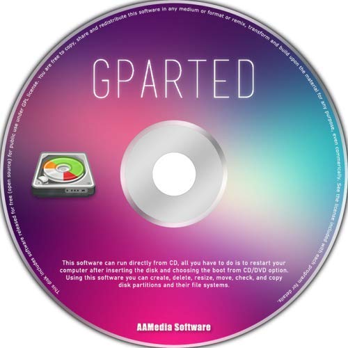 GParted DISK MANAGER & PARTITION BOOTABLE CD 3264BIT WIN, MAC
