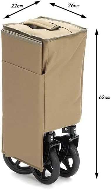 Zusammenklappbarer Outdoor-Allzweckwagen, Aufbewahrungswagen – Festivalwagen, Campingwagen, Gartenwagen, tragbarer Transportwagen, Strandwagen, zusammenklappbarer Camping-Picknickwagen, praktischer W – Bild 7