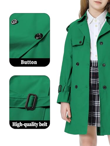 Image of Betusline Womens & Girls Waterproof Trench Coat Double Breasted Lapel Overcoat Outerwear, 3 Years - Women 2XL
