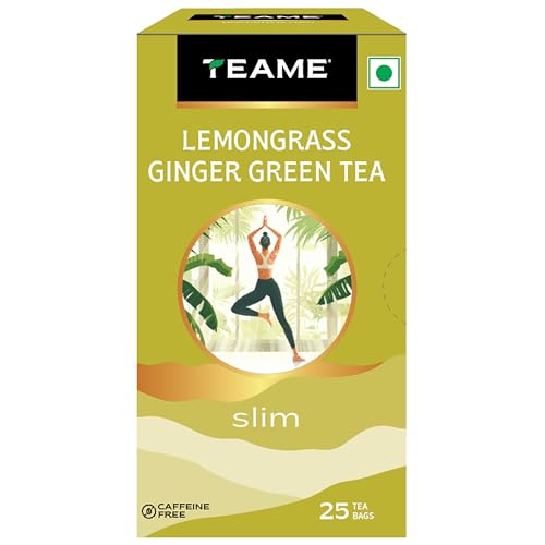 Image of TE-A-ME Lemongrass Ginger I 25 Tea Bags I Tasty Green Tea I Reduce Bally Fat