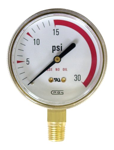 Image of Shark 12424 2-Inch All Gases-Gauge, 0.25-Inch NPT, 0-100 Pounds