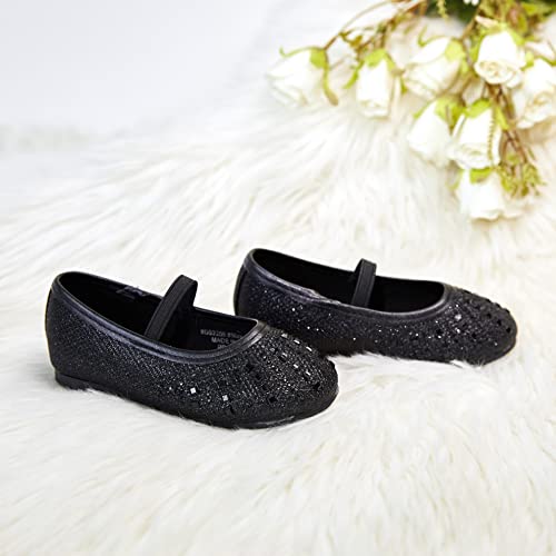 Image of GINFIVE Toddler Girls Dress Shoes Little Girls Mary Janes Ballerina Flats Shoes Toddler