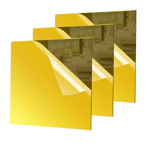 Image of Gold Mirror Acrylic Sheet Plexiglass Sheets Acrylic Sheets 12X12