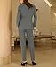 Women's Fashion Casual Suits Slim Fit 2 Piece Dressy Formal Business Office Blazer Pants Suits Gray Size 22