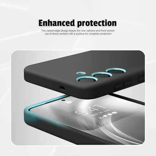 Image of LIRAMARK Liquid Silicone Soft Back Cover Case for Samsung Galaxy S25 Plus / S25+ 5G (Black)