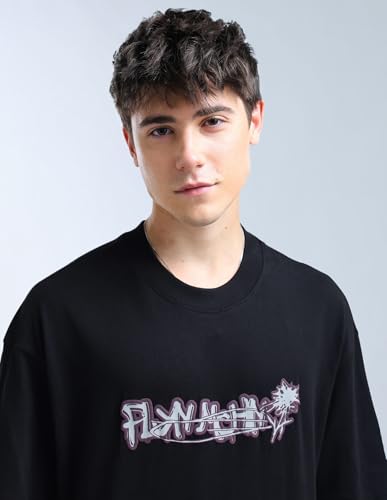 Image of Flying Machine Men's Oversized Fit T-Shirt | Printed | Tshirt for Man