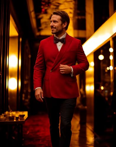 Mens Tuxedo Jackets Slim Fit Suit Blazer for Men Double Breasted Homecoming Prom Suit Separate Blazer3