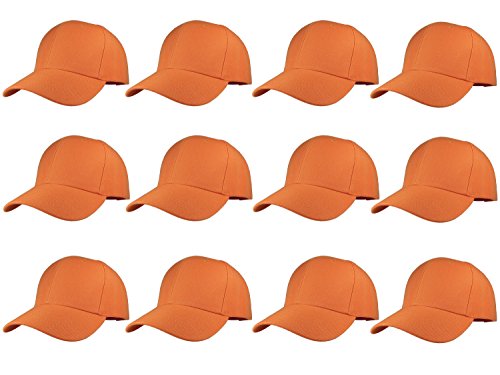 Image of Gelante Plain Blank Baseball Caps Adjustable Back Strap Wholesale LOT 12 PC'S