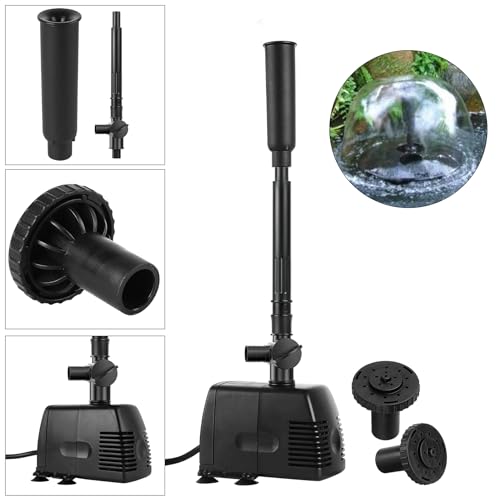 YAOBLUESEA 800L/h 16W Garten Springbrunnenpumpe Teichpumpe Wasserspielpumpe Bachlaufpumpe Wasserpumpe Fontäne