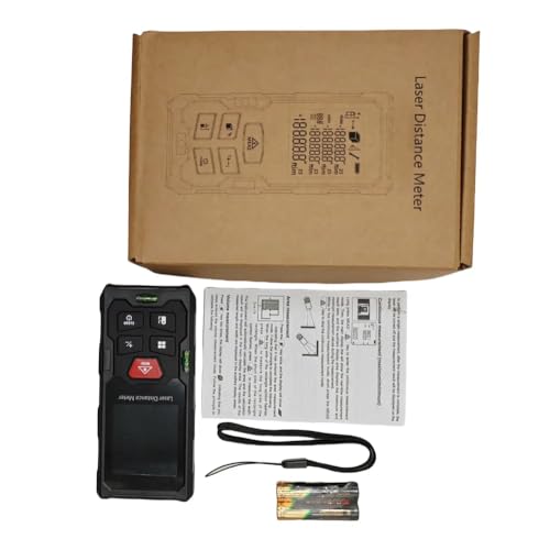 Image of Laser Distance Meter - Digital Laser Measure with LCD Display, 50m Range, High Precision ±2mm, Area /Volume & Pythagoras Measurement (distance meter)