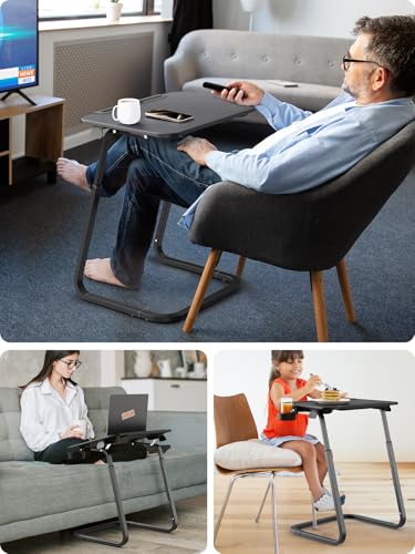 SAIJI-TV-Tray-Table-Heavy-Duty-Extra-Large-TV-Tray-Upgraded-TV-Dinner-Trays-for-Eating-Snack-Food-Tilt-Height-Adjustable-TV-Tray-Laptop-Desk-for-Sofa-Bedside-Small-Table SAIJI TV Tray Table Heavy Duty Extra Large TV Tray Upgraded TV Dinner Trays for Eating Snack Food Tilt Height Adjustable TV Tray Laptop Desk for Sofa Bedside Small Table