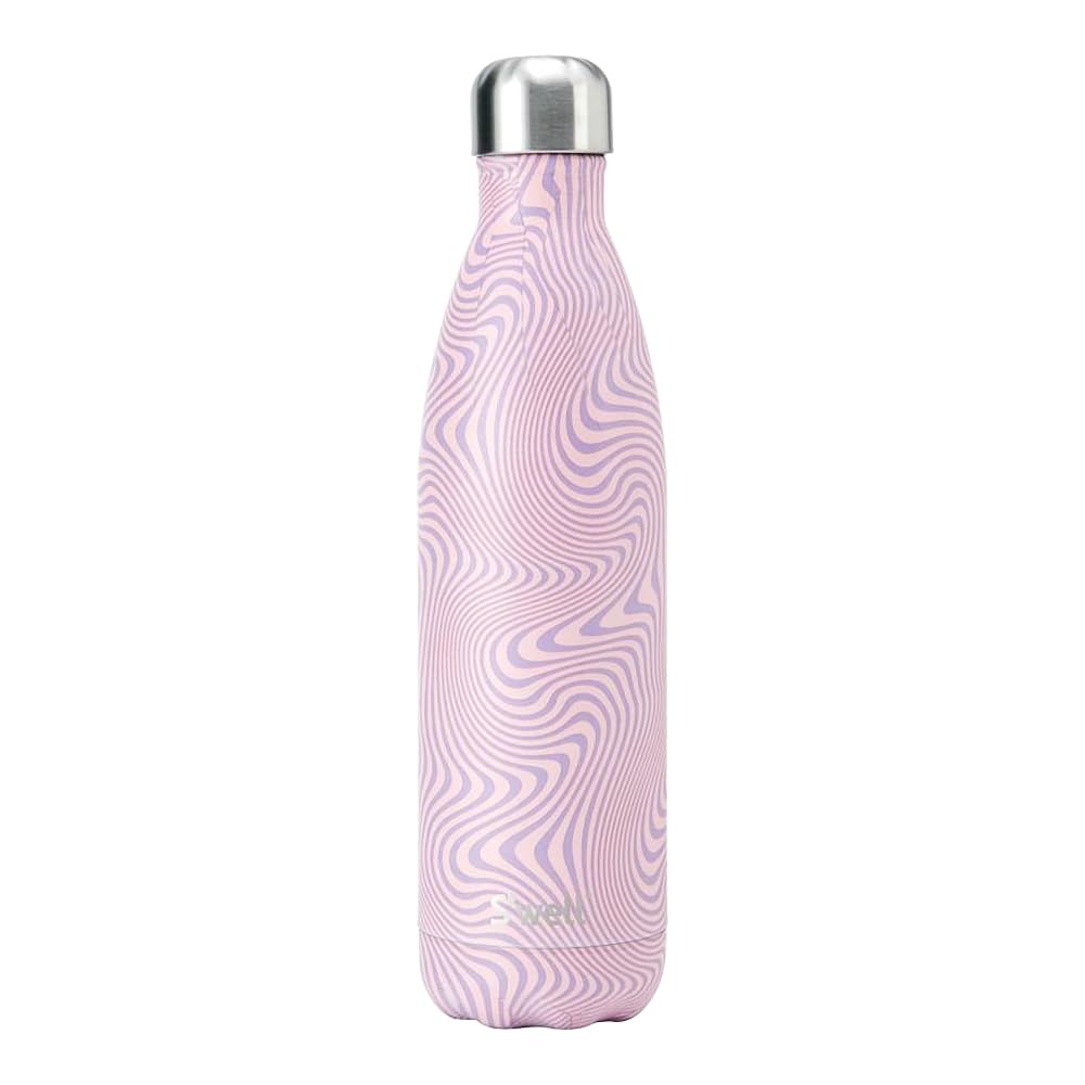 S'well Stainless Steel Reusable Water Bottle, 750ml, Lavender Swirl, Triple-Insulated and Leak-Proof Drinking Bottle for Hot and Cold Beverages up to 48h Cold/24h Hot