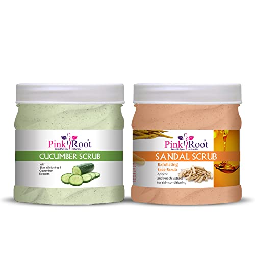 Image of Pink Root Sandal Scrub 500gm with Cucumber Scrub 500gm